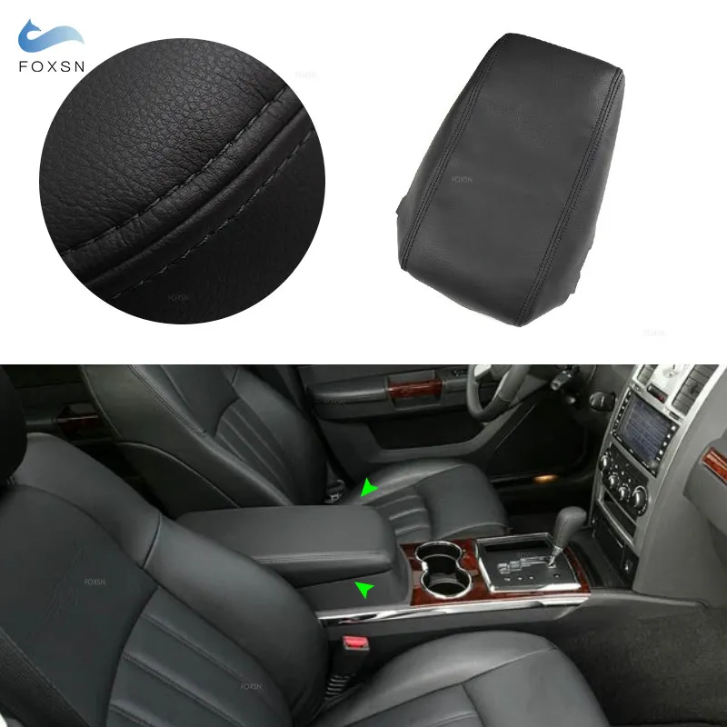 

Для Chrysler 300 2008 2009 2010, кожа из микрофибры, салон автомобиля, Стайлинг, центральная консоль, подлокотник, защитная крышка, наклейка, отделка