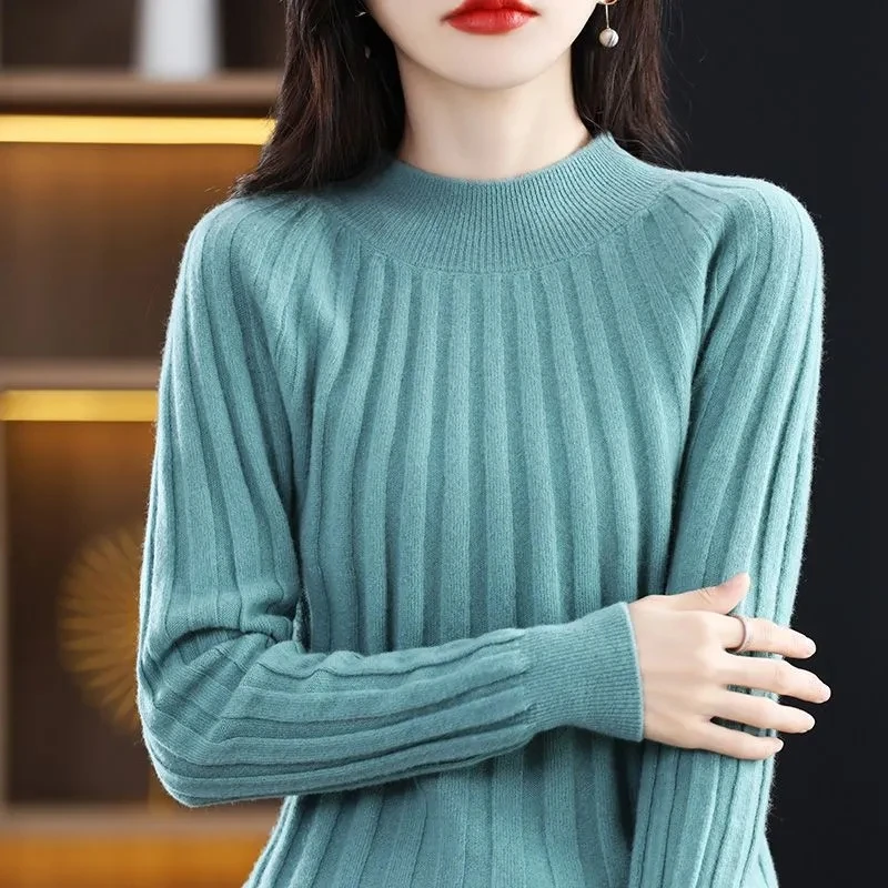 New Autumn Winter Women Pullovers O-neck Solid Knitwear Bottoming Shirt Korean Womens Sweaters Casual Ladies Jumpers Femme Pull