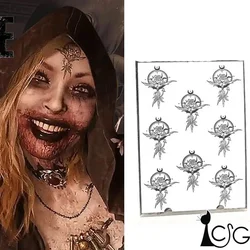 Game Village Lady Dimitrescu hija danela Cosplay tatuaje cintura brazo impermeable pegatina temporal Halloween Prop regalos