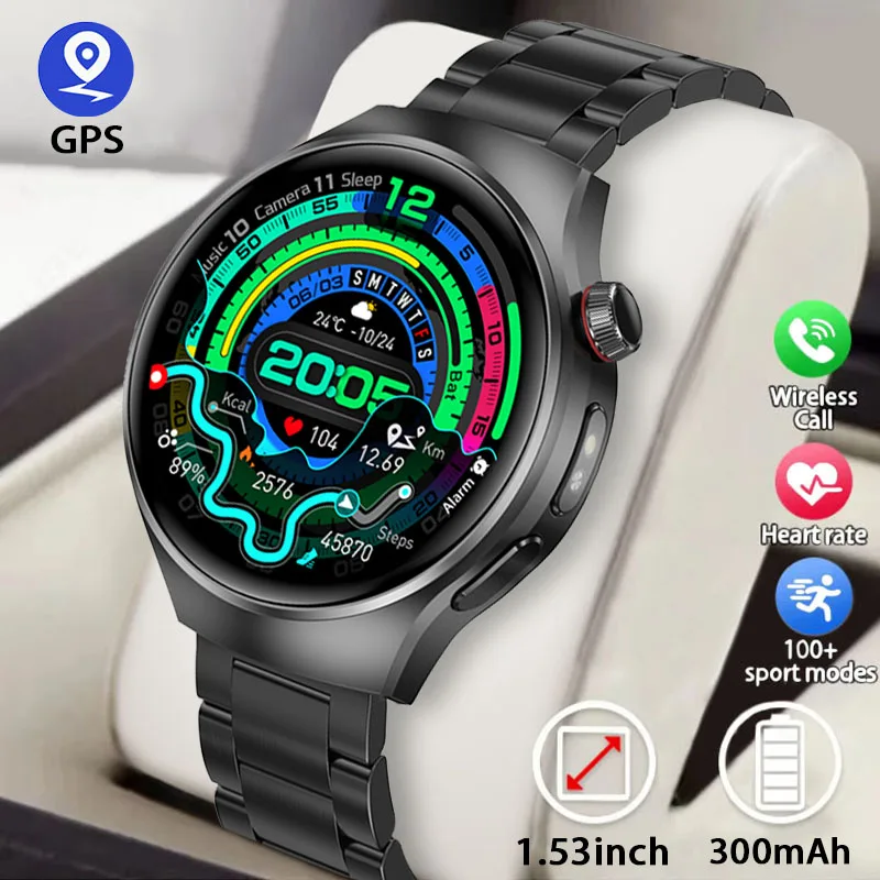 

Новые мужские часы 5.0 с подключением через Bluetooth, GPS, спортивная траектория, пульс, мониторинг здоровья сна, умные часы с несколькими спортивными режимами