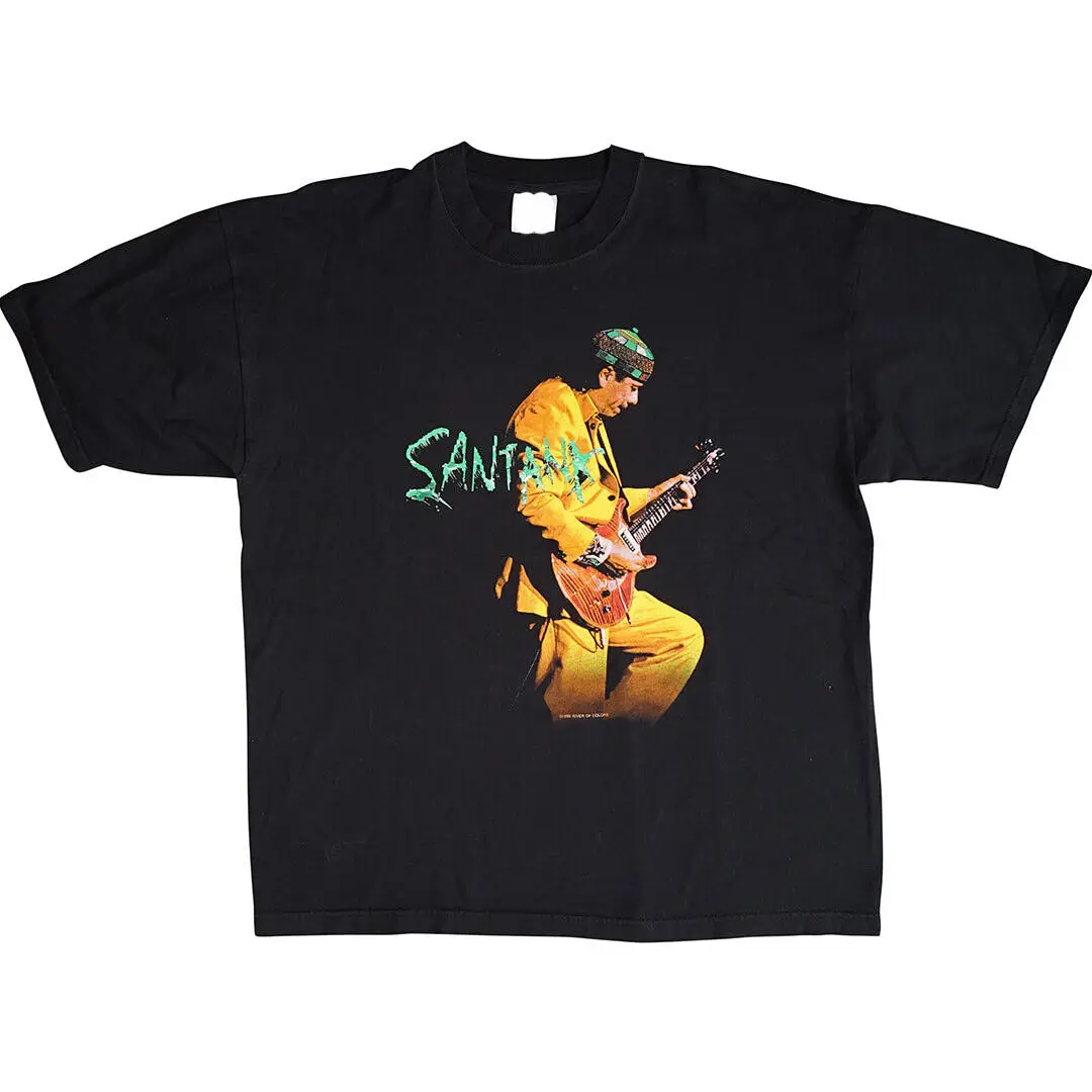 Retro 2 Sided 1999 Carlos Santana 'Supernatural' Tour T-Shirt Rock Tour TE7911