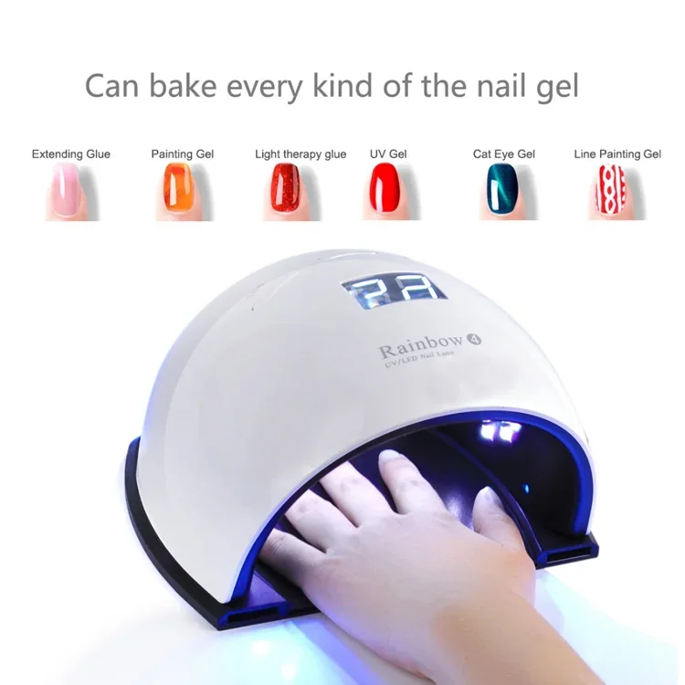 Lámpara LED UV para manicura de pies, secador de uñas profesional, portátil, esmalte de Gel, barniz de curado, herramientas de arte de uñas, 48W