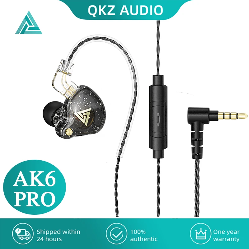 

QKZ ZXT AK6 PRO Earphone Dual-Drive HIFI Bass Headphone In-Ear Monitor Earbuds With Mic Sports Noise-Cancelling Gaming Headset