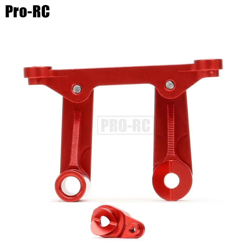 1Set sterzo Servo Assembly # LOS231008 parti di aggiornamento in lega di alluminio per RC Car 1/10 Team Losi Rock Baja Rey LOS03020V2T1