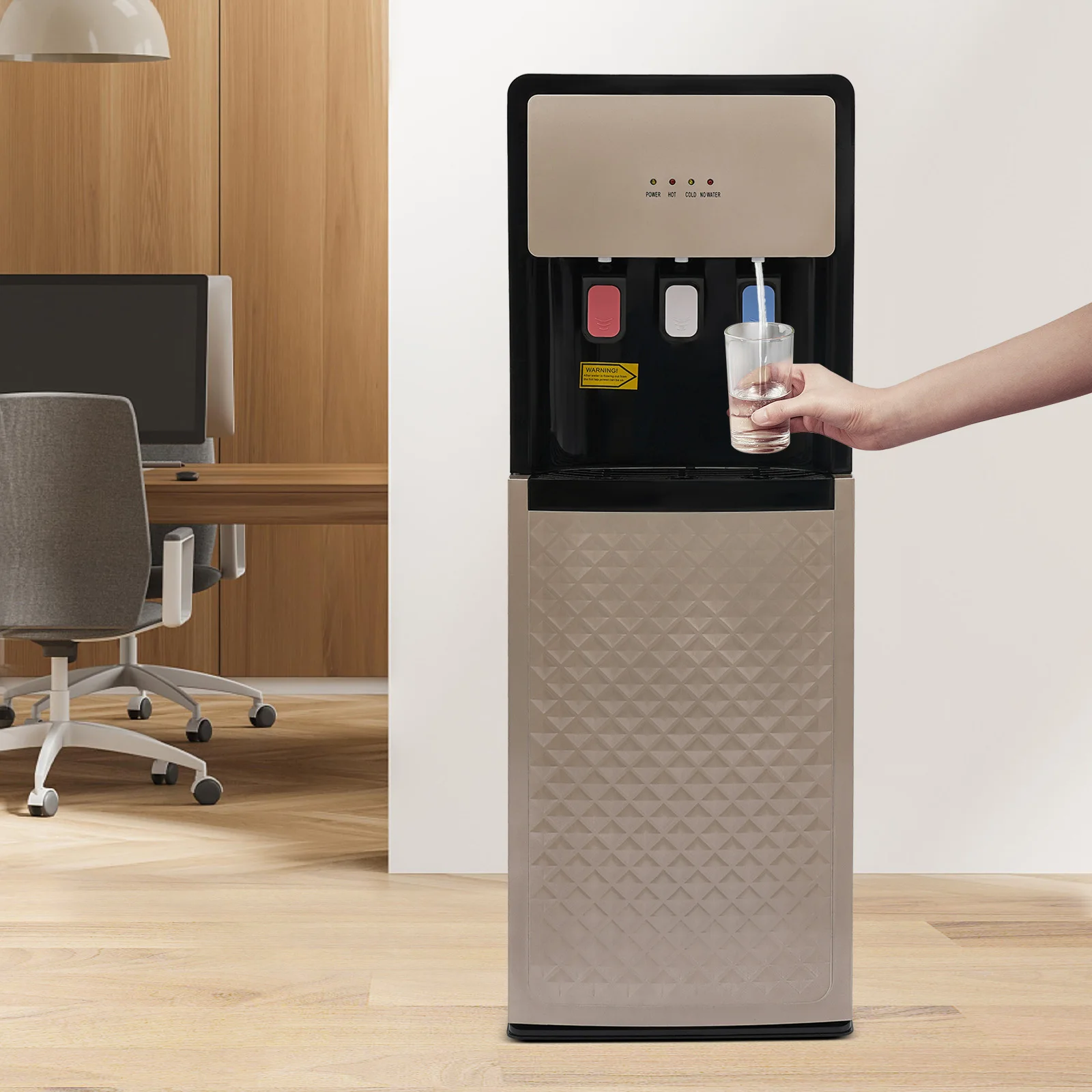 

Bottom Loading Water Cooler Dispenser 5Gallon Cold/Hot Water with 3 Temperature Settings Removable Drip Tray for Home Office Use