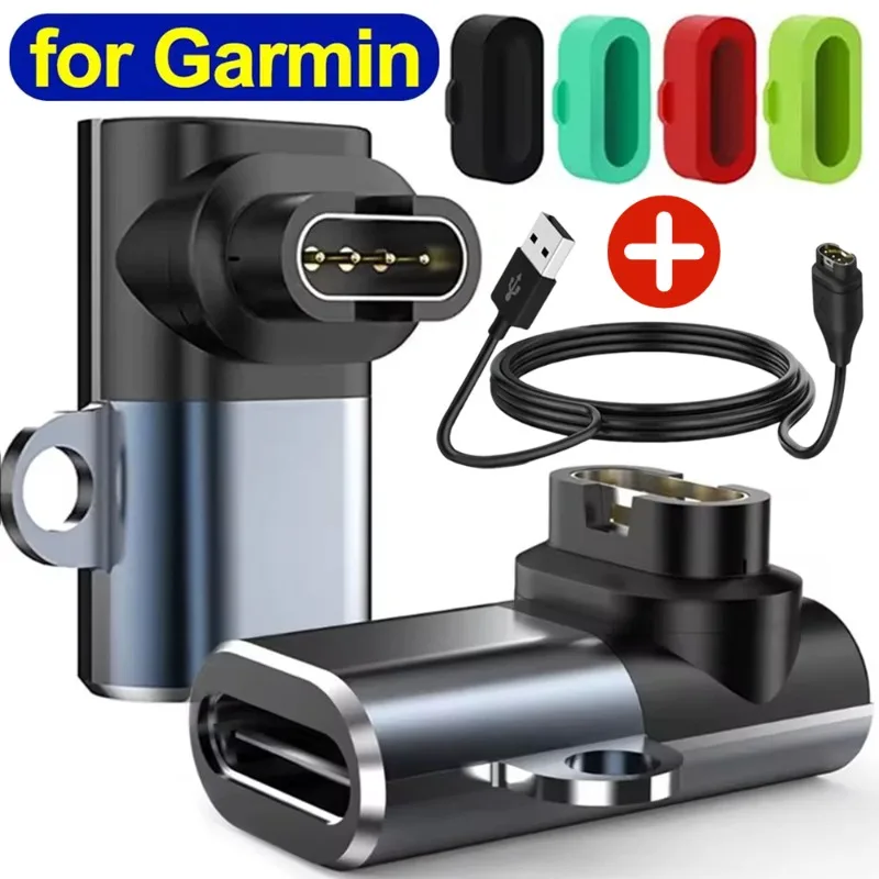 Charging Cable for Garmin Fenix 5 5X 5S Plus 6 6S 6X 7 7S 7X Vivoactive 4 3 Forerunner 945 Type C Charger Adapter Data Cords