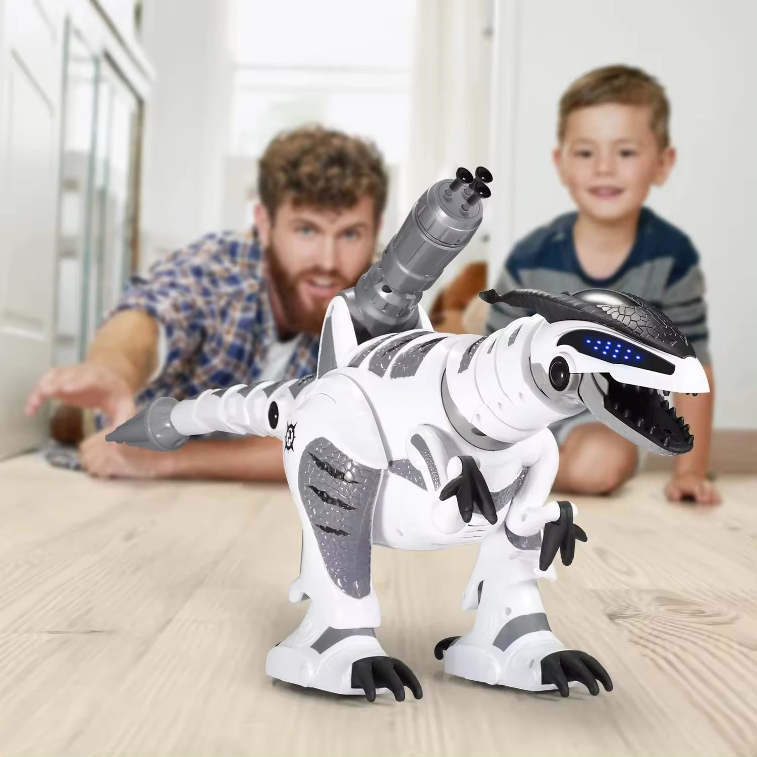 RC  Dinosaur Robot IR Induction Gestures Touch Remote Control Toys Interactive Intelligent Launch kids boy Musical War Dragon