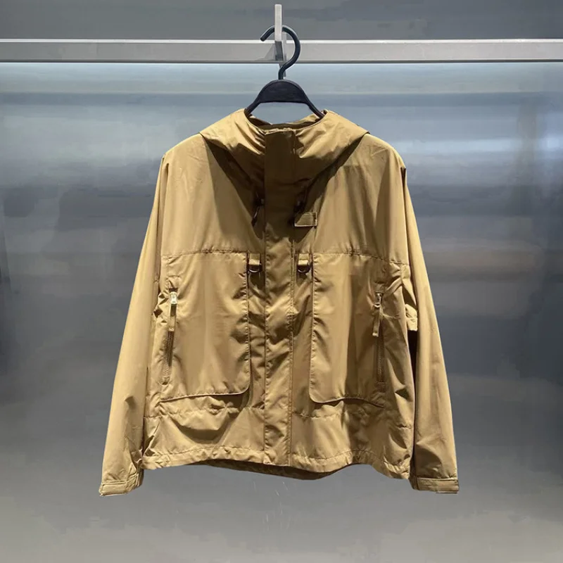 

Оригинальный дизайн, новая осенняя мужская повседневная куртка для активного отдыха, устойчивая к износу, рабочая одежда, модная, с капюшоном, для походов и активного отдыха