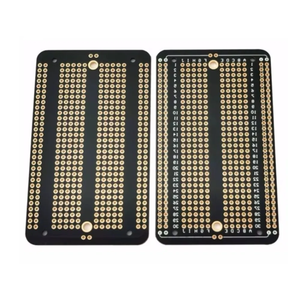 2.54 Spacing Permanent Breadboard Gold-plated Five-hole Prototype Breadboard Black Universal Welding Practice Board