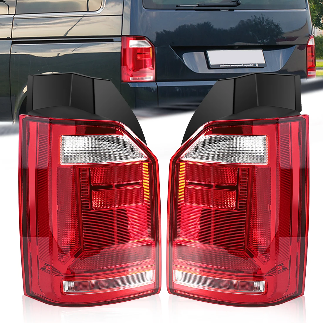 

New Car Accessories With a Pair Of Red Rear Taillights Suitable For Volkswagen Multivan Transporter t6 2016 2017 2019