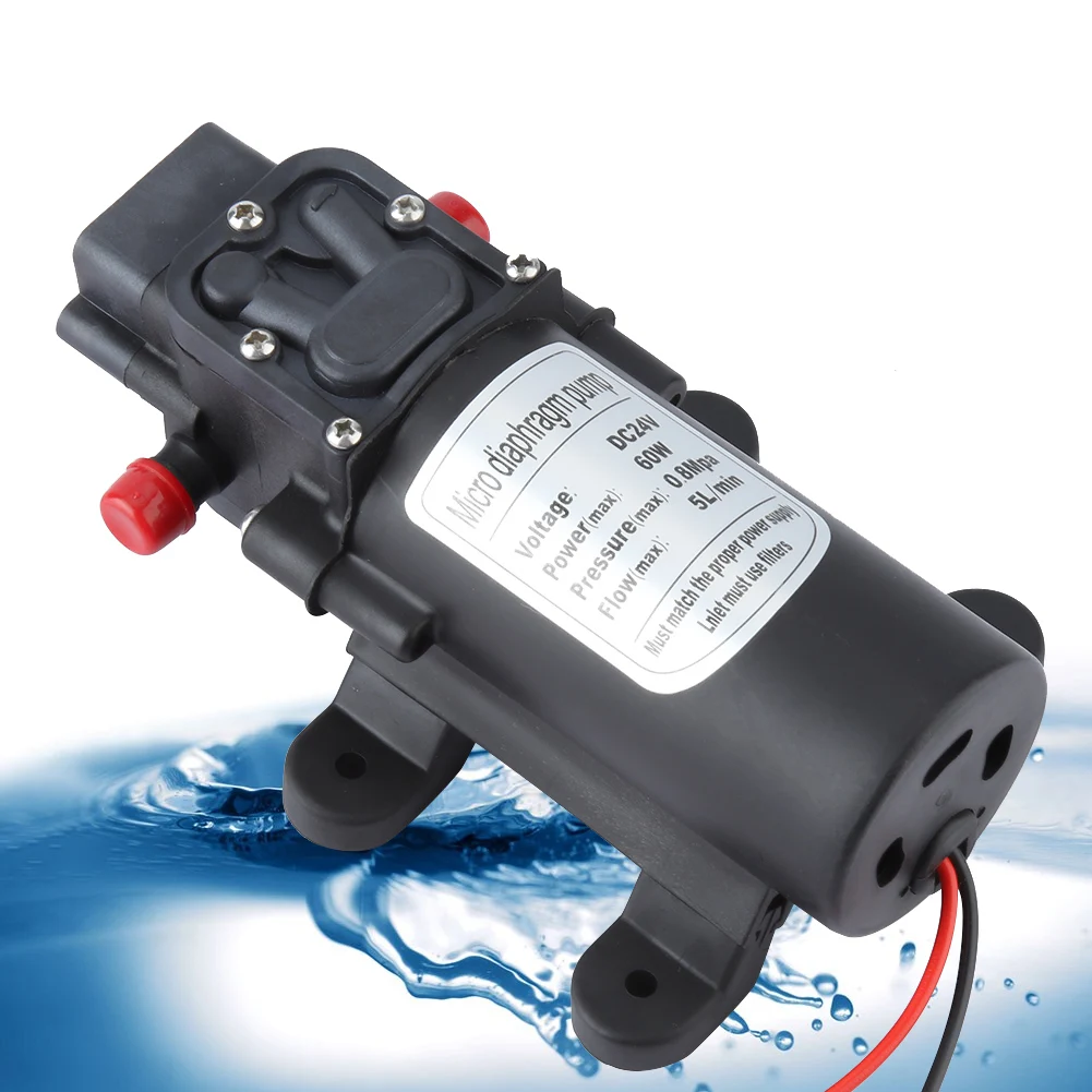 

24V 60W Mini Electric Water Pump 5L/m Flow Micro Diaphragm Pump 1.5m Suction Water,Pump§Micro,Water,Pump§Mini,Water,Pump§24V,