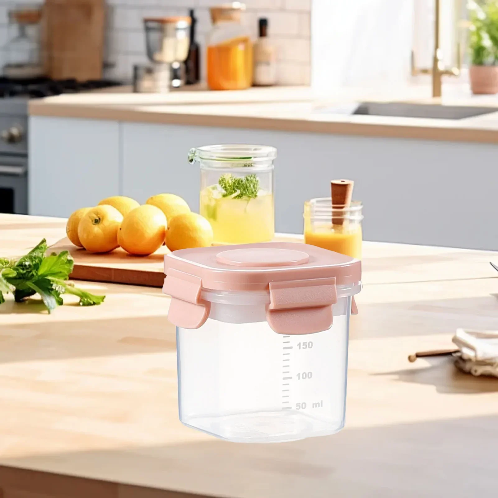 Infant Food Container Microwave Safe Airtight 200ml Portable Newborn Food Storage Box With Scales For Freezer Outdoor