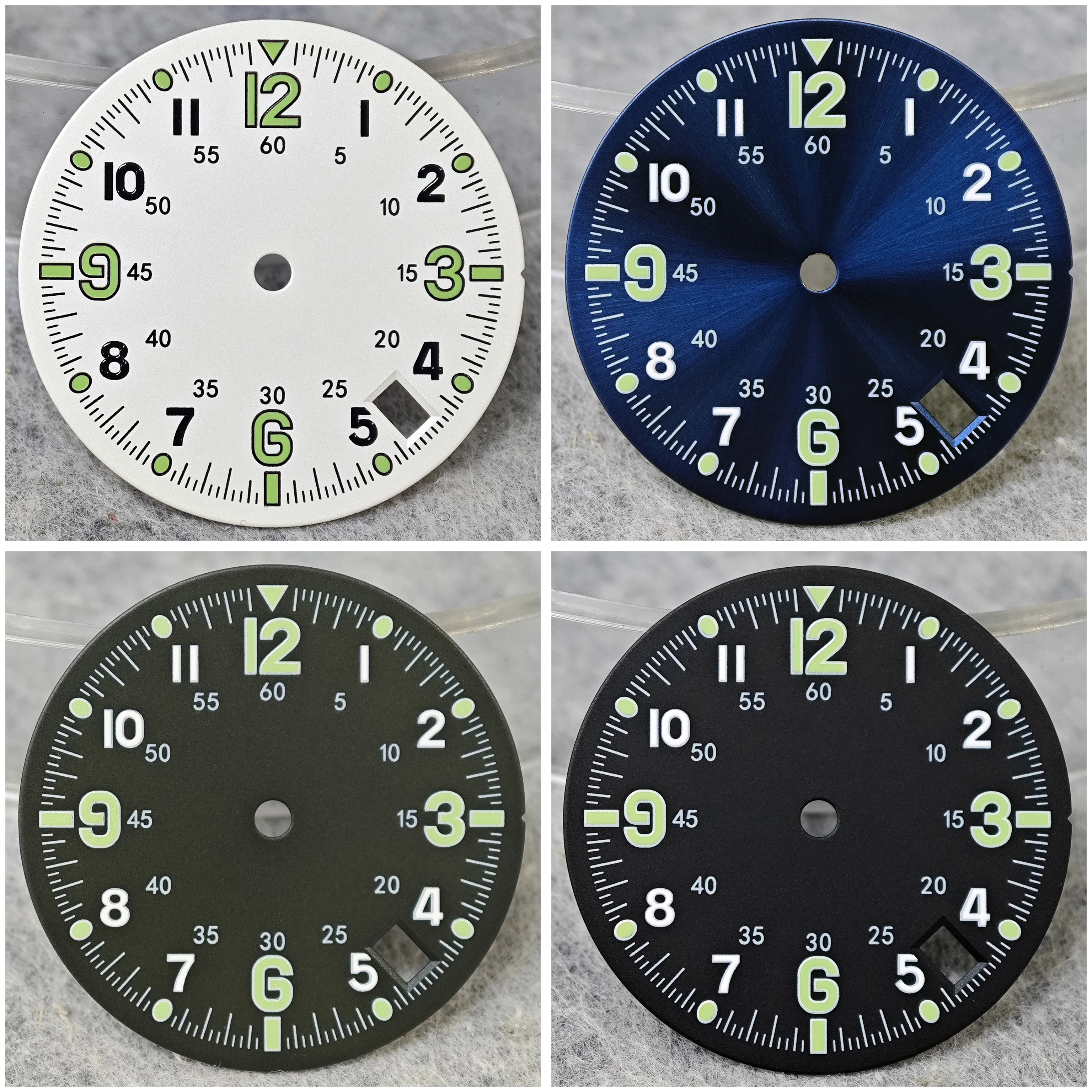 NH35 Dial 28.5mm New Style Watch Dial C3 Luminous High-Quality Watch Assembly Parts Customizable for 3 O'clock Crown Position