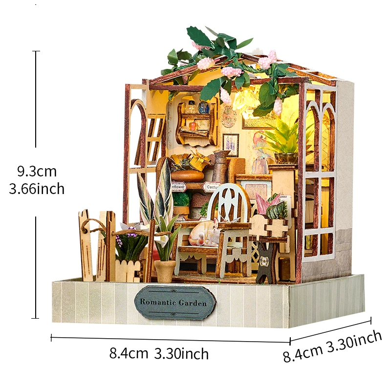 Novo diy kits de construção em miniatura de madeira mini casas de boneca de casa bonito com móveis casas de bonecas para amigos presentes de aniversário