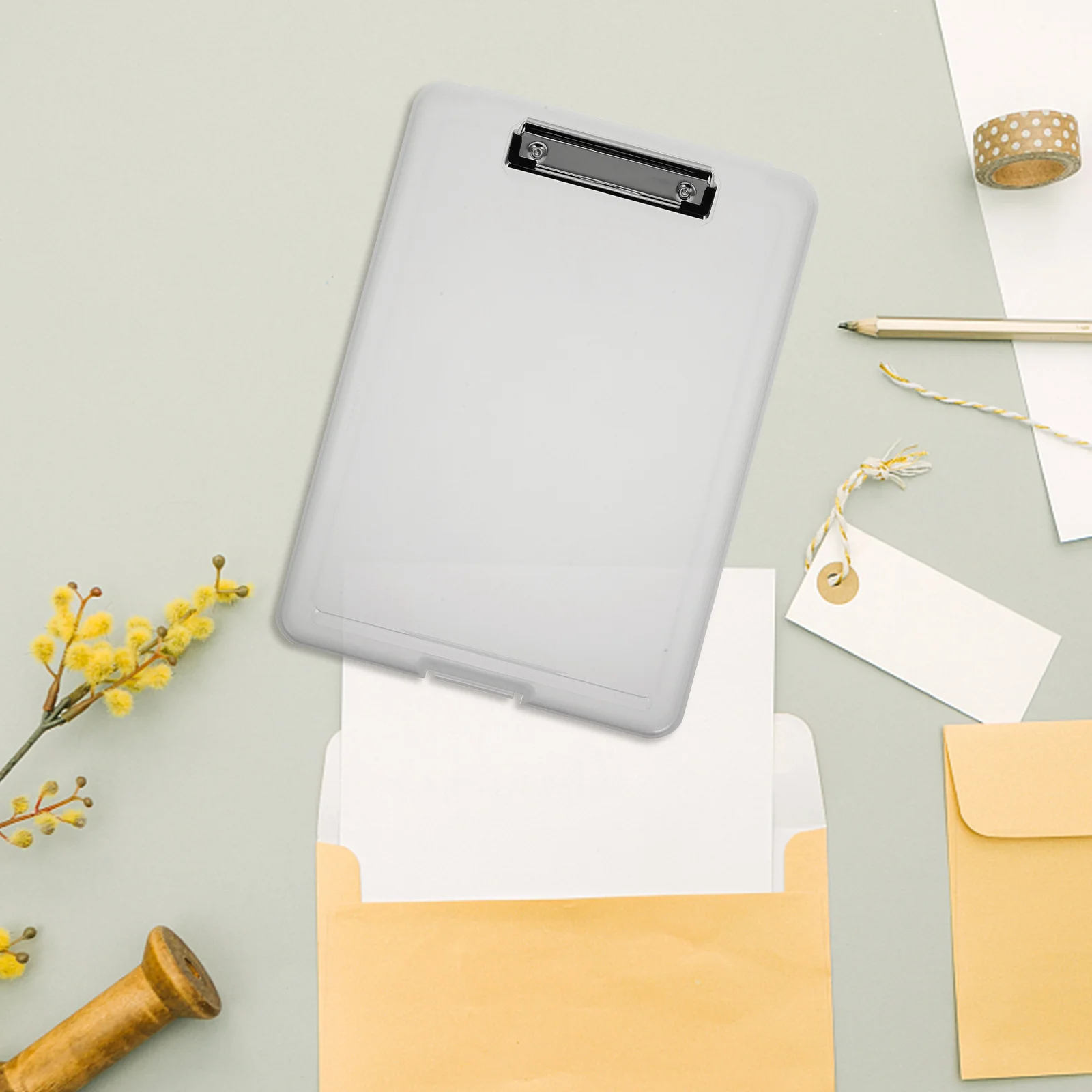 Plastic Clipboard File Storage Box A4 Size Heavy Duty Flip Document Case Nurse Organizer Portable Office School