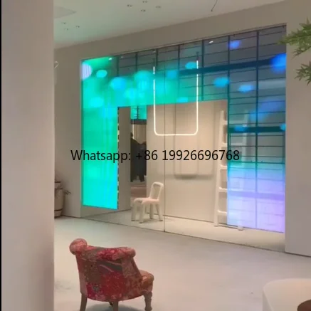 

High Brightness Transparent LED Display Big Screen with Nice Look for Indoor Use in Exhibition Halls