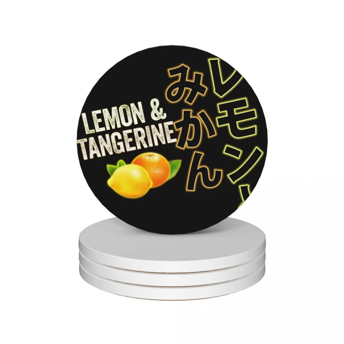 

Bullet Train Lemon and Tangerine Character Movie Title Cards Ceramic Coasters (Set of 4) cute kitchen funny cup pads Coasters