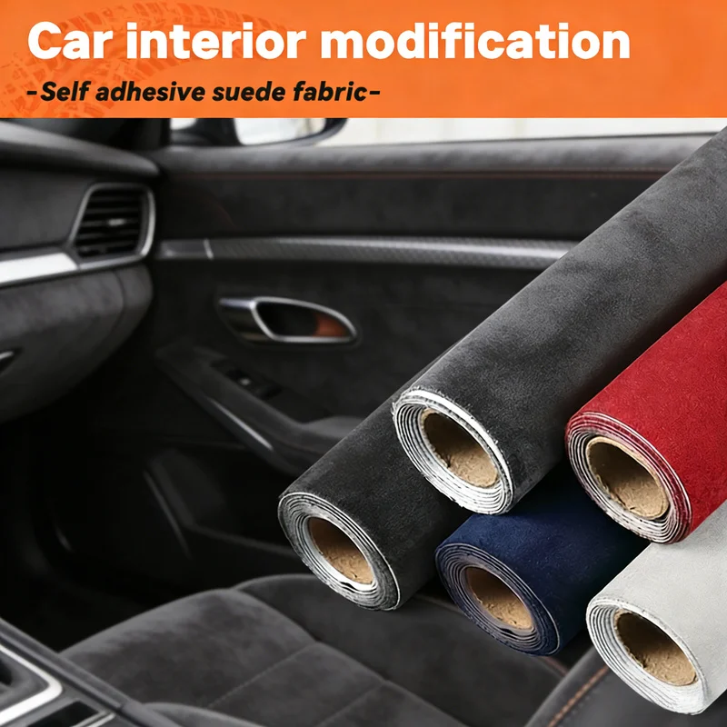Self-Adhesive Suede Fabric Roll Extra Large Size Velvet Material Peel&Stick for Car Interior Sofa Repair Jewelry Gift Box Lining