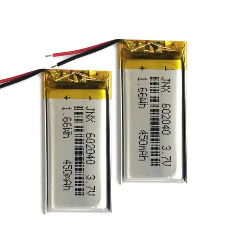 Top SELLER Hot High Quality 602040 3.7v 450mAh High Capacity Rechargeable Lithium Li-po Li-polymer Li Ion Battery