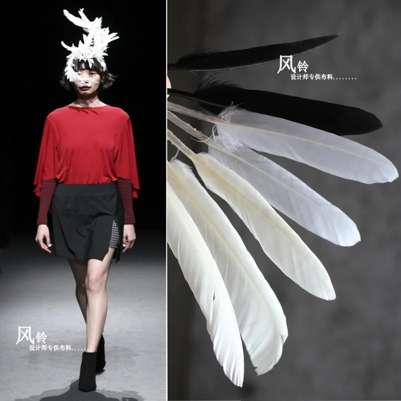 

Imitation Seagull Feathers Black Gray Beige For DIY Wedding Decor Design Photo Props Dress Arts Clothes Designer Materials
