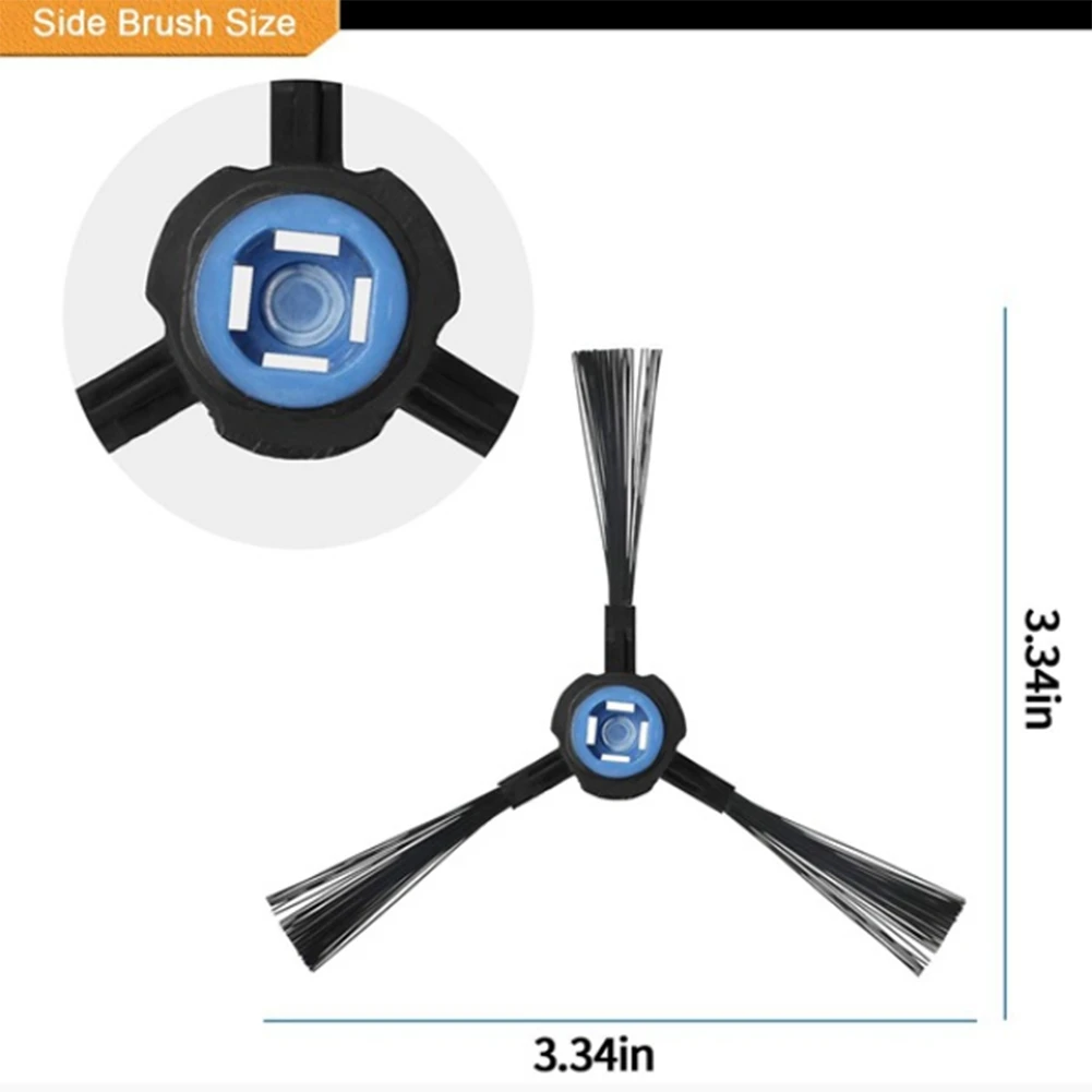 ABKR-Sikat Samping Penyedot Debu Robot, untuk ILIFE V8 V8S X750 A7 X800 X785 V80 Aksesori Suku Cadang Penyedot Debu Robot (6 Buah)