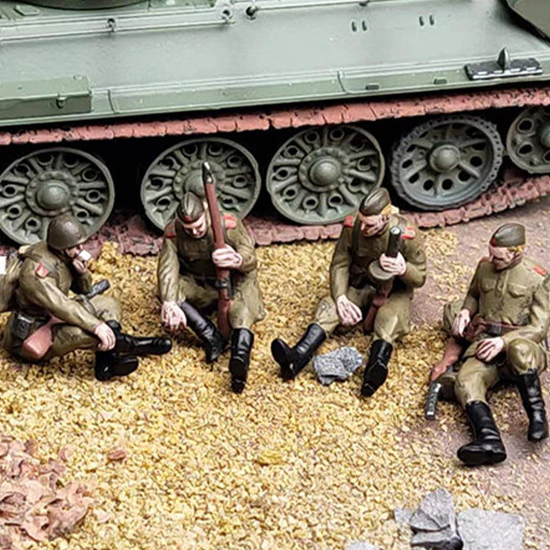 

Масштабная модель 1:72 из смолы: советские войска в состоянии покоя, солдаты (7 фигурок), подходят для сцен с танками и вертолетами, коллекционные декоративные подарки.