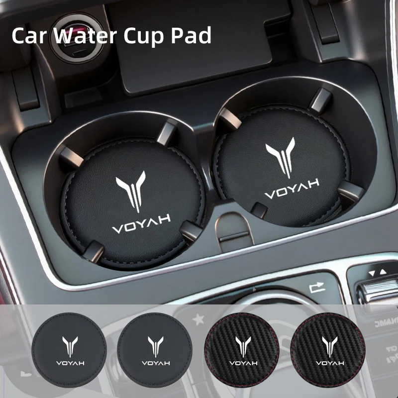 Rattle-Free Car Cup Coaster Leather Console Water Cup Pad For Dongfeng Voyah Free Dreamer 2021 2022 2023