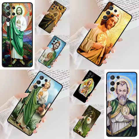 San Judas Phone Case For Samsung Galaxy S24 S23 S22 S21 Ultra S10 Note 10 Pro S20 Plus FE S9 S8 Cover