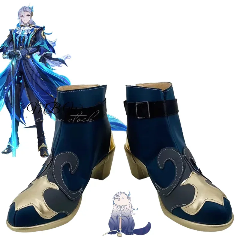 

FC62023New Games Genshin Impact Neuvillette Cosplay Shoes Boots Wig Fontaine Role Play Halloween Carnival Women Men Costume@FC8！
