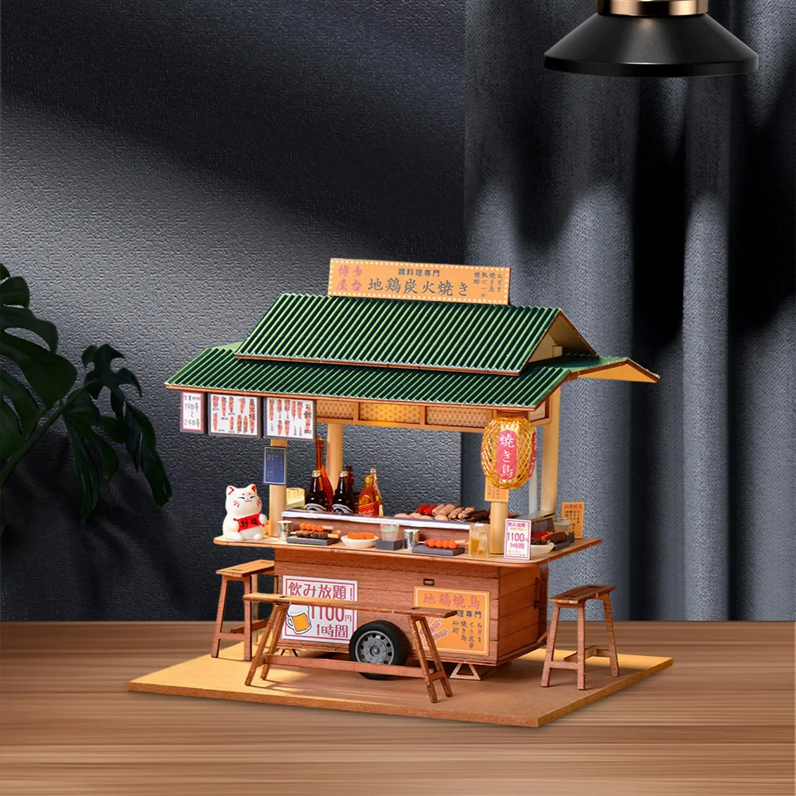 Mini tienda molde DIY casa de muñecas en miniatura Kits de casa de bricolaje de madera casa de juguete ensamblada