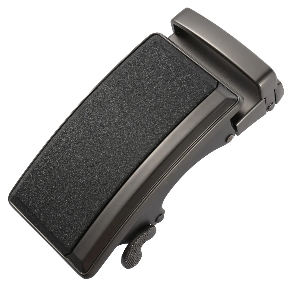 Black Zinc Alloy Buckle Matte Automatic Buckle Versatile Men's Belt Accessory Fashionable Business Style