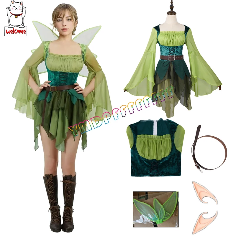 Heißer Verkauf mittelalterlicher Zauberer von Oz magischer Elf Cosplay Kleid für Halloween Karneval Nacht Cosplay Kostüm neu