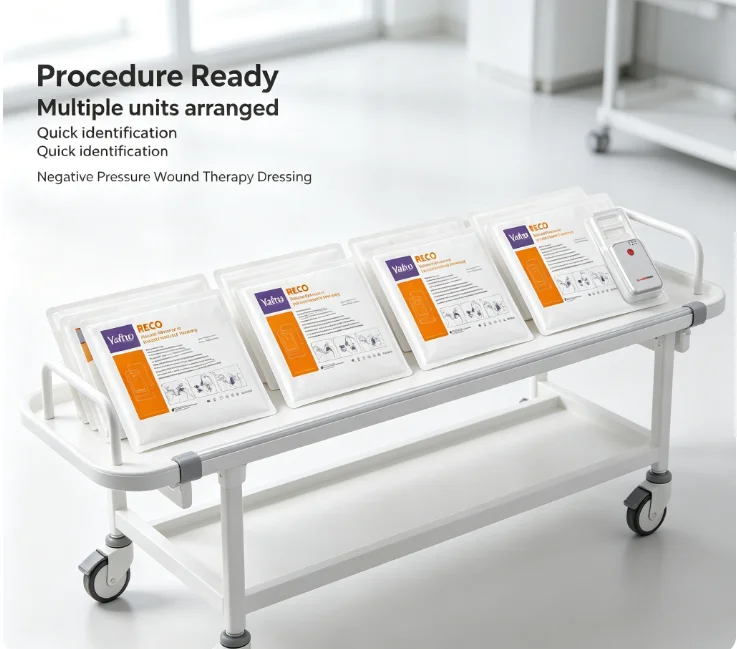 NPWT Dressing Refills Single Use Sterile EO Negative Pressure Wound Therapy Dressing Pouch 10 Language Label