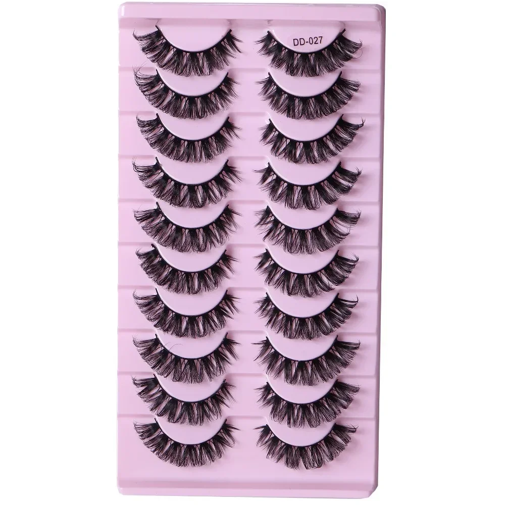 Extension de cils naturels, cils en bande russe, cils moelleux 3D, faux cils dramatiques, 10 paires