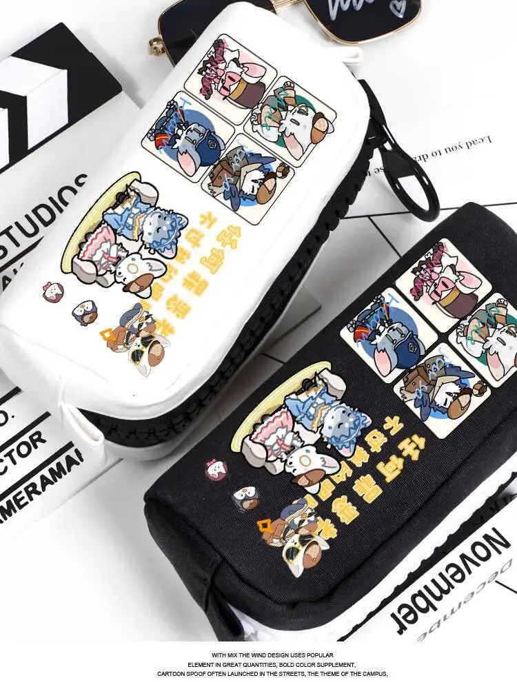 Detective Doro Merchandise Mike Fox Hearn Elena Nana Fan Student Pencil Case Stationery Bag Anime