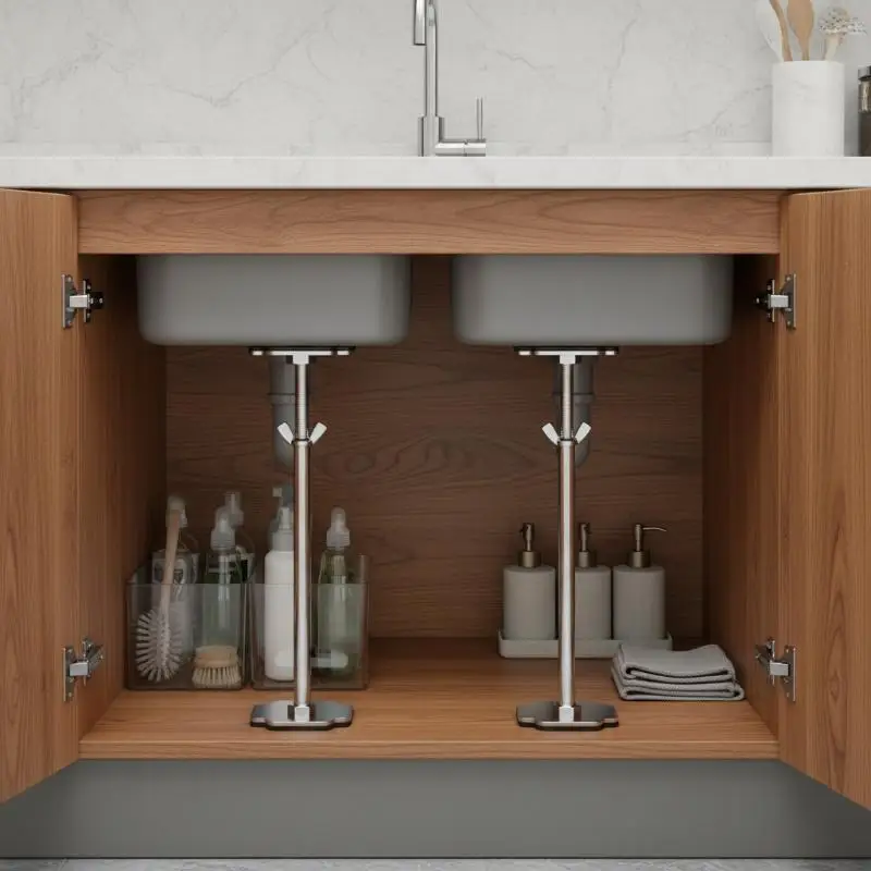 Stainless Steel Undermount Sink Supports Adjustable Easy Operation Heavy Duty Holder for DIY Sink Repair Replacement