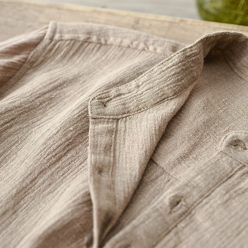 The New Linen Men's Casual Shirt for 2024 Is Loose and Breathable