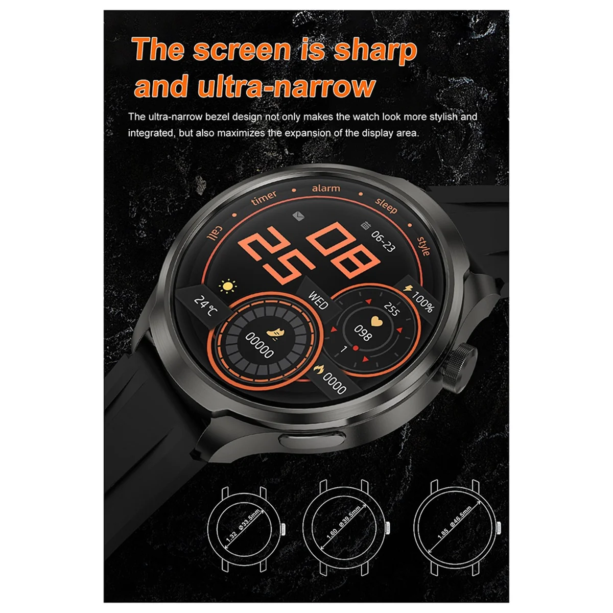 

New 3C-1.85-Inch Ultra HD Smart Watch NFC GPS Track Bluetooth Call Compass Heart Rate Sports Fitness Smartwatch