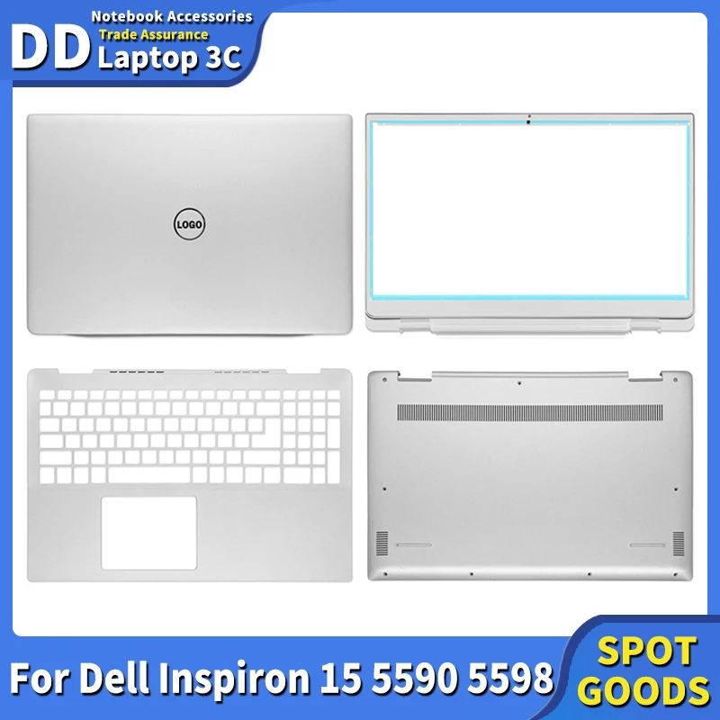 NEW Laptop Case For Dell Inspiron 15 5590 5598 Laptop LCD Back Cover Palmrest Bottom Case Top Rear Lid Upper Housing 5590 039T35