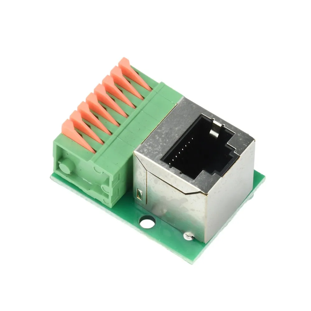 RJ45 Solderless Terminal Block Adapter Module Male Female Socket DIN Rail Mount Ethernet Shielded Gigabit Network Signal Adapter