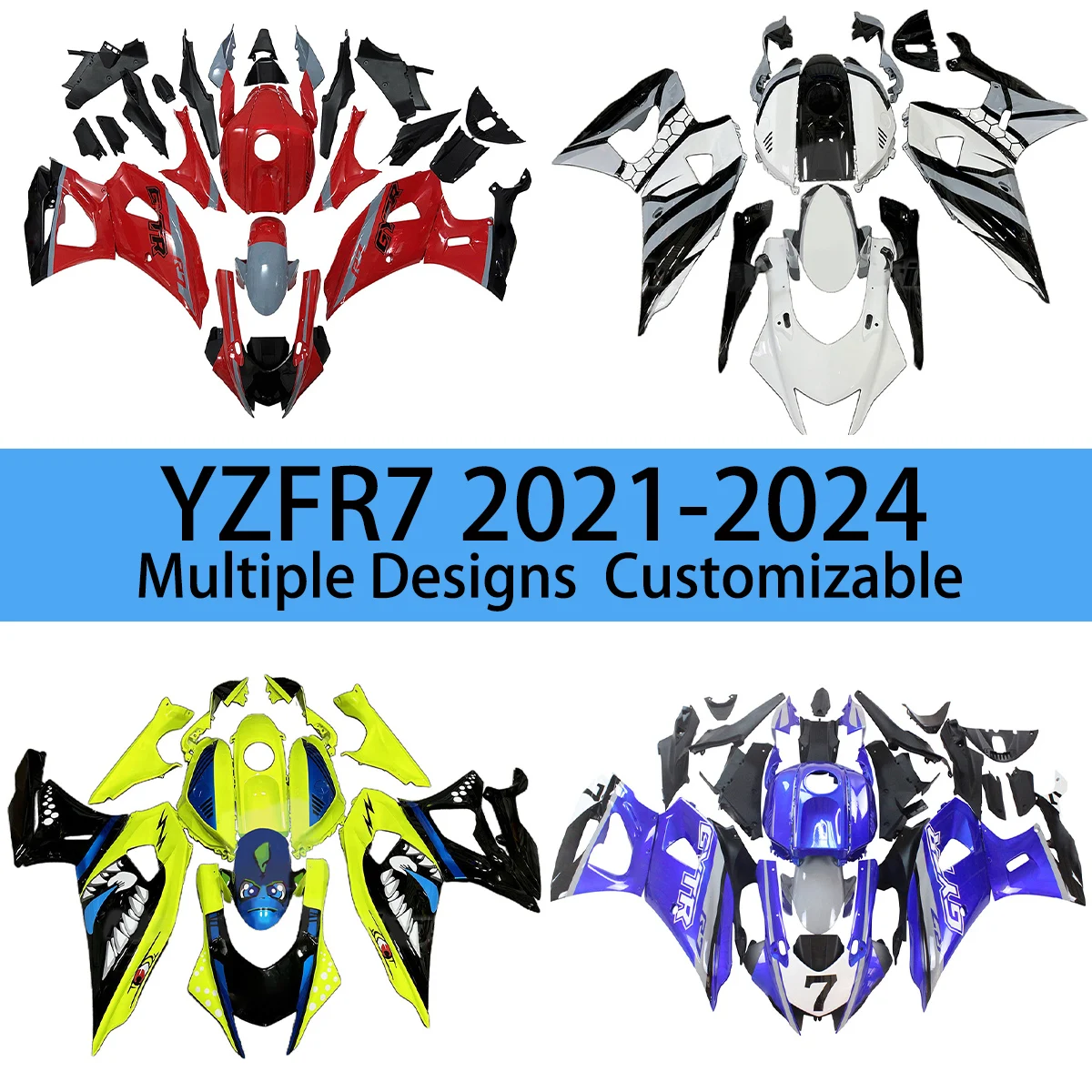 

Для YAMAHA YZFR7 2021 2022 2023 2024, популярный стильный комплект обтекателей YZF R7 21-24, настраиваемые обтекатели мотоцикла Prime, комплект кузова