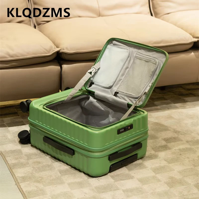 KLQDZMS-maleta de viaje de mano, caja de embarque de PC, 20 ", 24", 28 pulgadas, gran capacidad, Maleta de carro, equipaje multifuncional ABS + PC