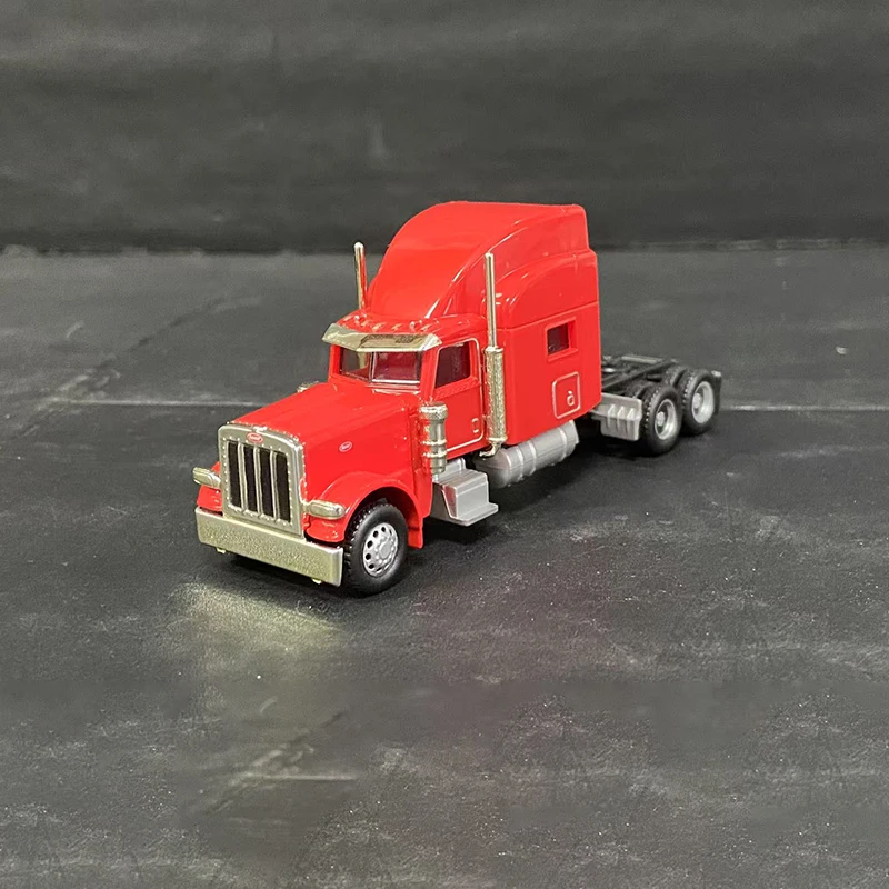 Diecast 1:87 Scale Peterbilt Model 389 Alloy Container Truck Head Model Finished Product Simulation Toy Collection Ornament