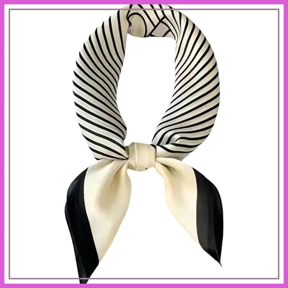 

27.5 Inch Silk Feeling Square Satin Scarf for Women Hair Wrap Bandana