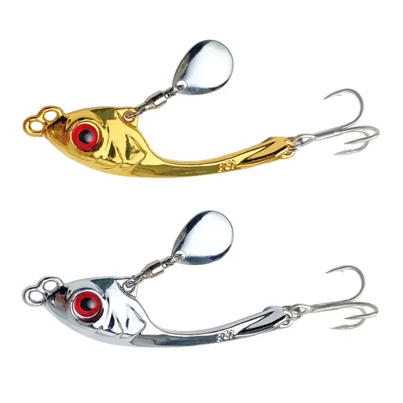 Luya Hard Bait Rotating Glitter Vibrate VIB Zinc Alloy 5g-20g Long Throw Croaker Bass Luya Bait Straighten One's Mouth