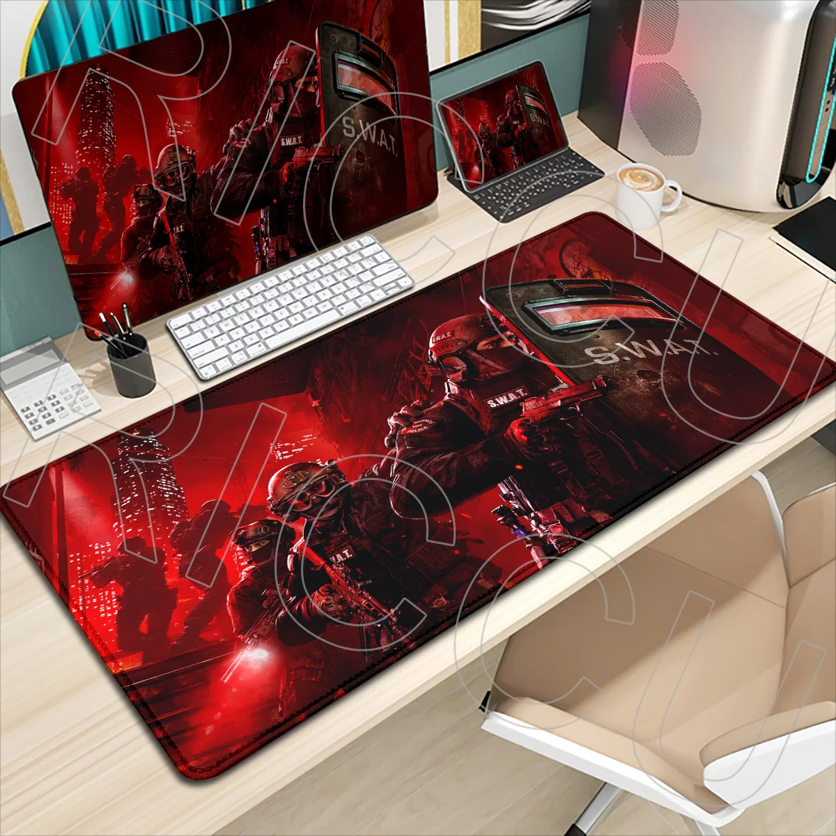 

FPS XXL HD printing Game Ready or Not Mouse Pad Non-slip Thickened Large Writing Lockedge Office Student Gaming Cushion Desk Mat