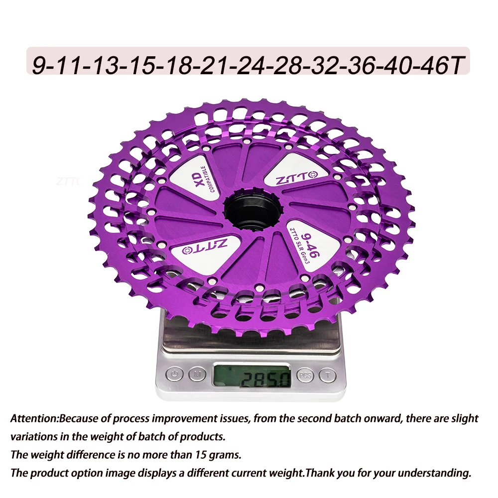 ZTTO MTB Ultimate SLR3 XD Cassette 12S 9-46T 9-50T 9-51T Purple