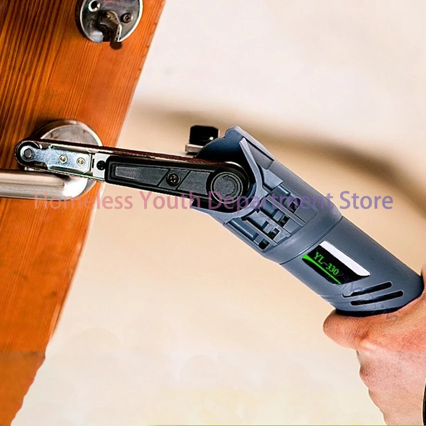 260W Handheld Mini Electric Belt Sander Machine 6 Speeds Electric Sanding Polishing Machine Tools With 3Pcs Abrasive Belts 220V