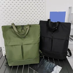 Unisex Leisure Handbag Lightweight Women&Men Carry On Backpack Large Capacity Solid Colour Multifunctional College Work Bag