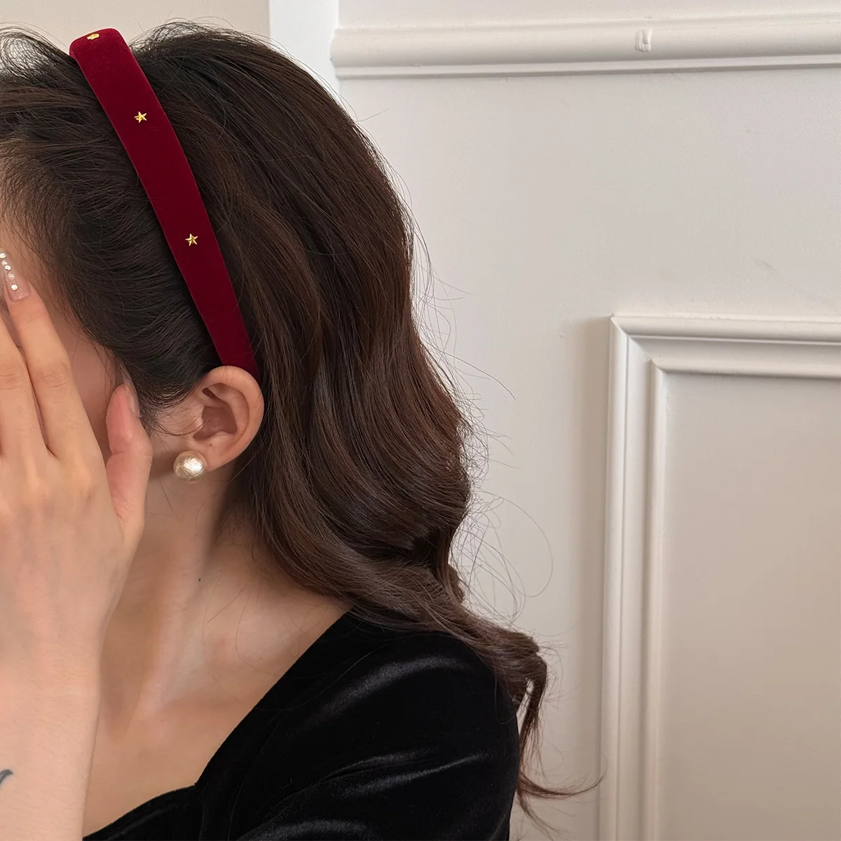 

Осенне-зимняя бархатная повязка на голову для женщин и девушек, популярный аксессуар для волос в стиле K-pop, женский аксессуар для макияжа, фасинатор